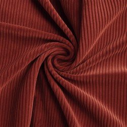 Corduroy Stretch Fabric 6 Wales Rust 