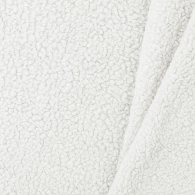 Cotton Teddy Fabric Ecru - (Curly Teddy Fabric)