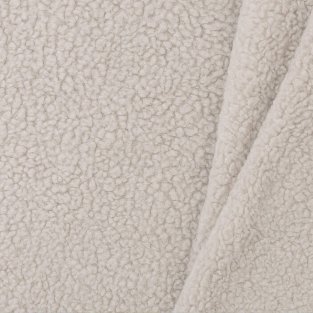 Cotton Teddy Fabric Sand Beige