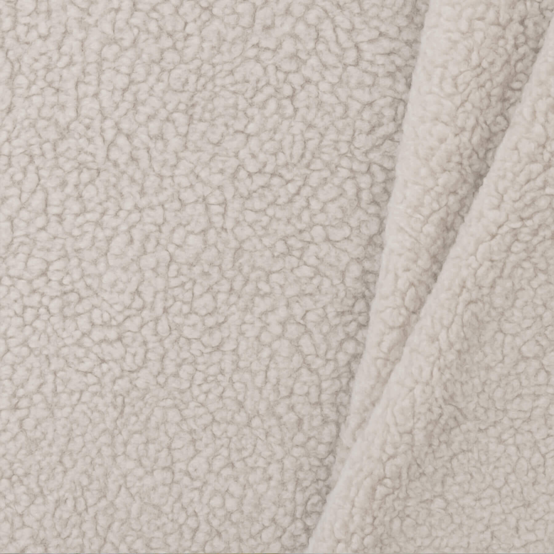Katoenen Teddy Stof Zand Beige