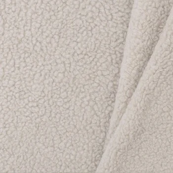 Baumwoll Teddystoff Sand Beige