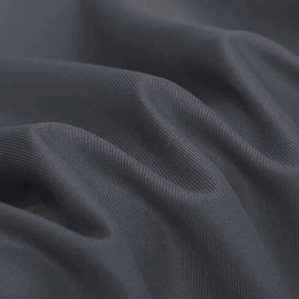 Tessuto Saia Di Cotone (Workwear) Grigio Scuro