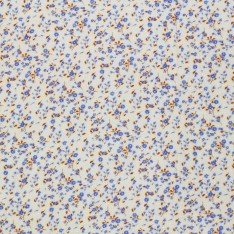 Hydrofiel Stof Digitale Print - Blauwe Minibloemen