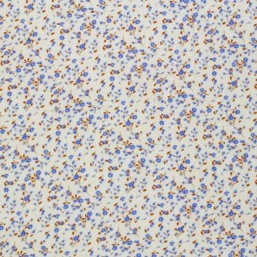 Baby Musselin Stof Digital Print - Blå Mini Blomster Baby Musselin Stof Digital Print - Blå Mini Blomster - (Børnestoffer)