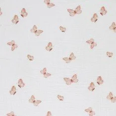 Baby Musselin Stof Digital Print - Sommerfugle Baby Musselin Stof Digital Print - Sommerfugle