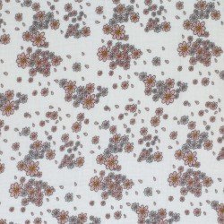 Muślin Bawełniany Druk Cyfrowy - Liście Kwiatów Muślin Bawełniany Druk Cyfrowy - Liście Kwiatów