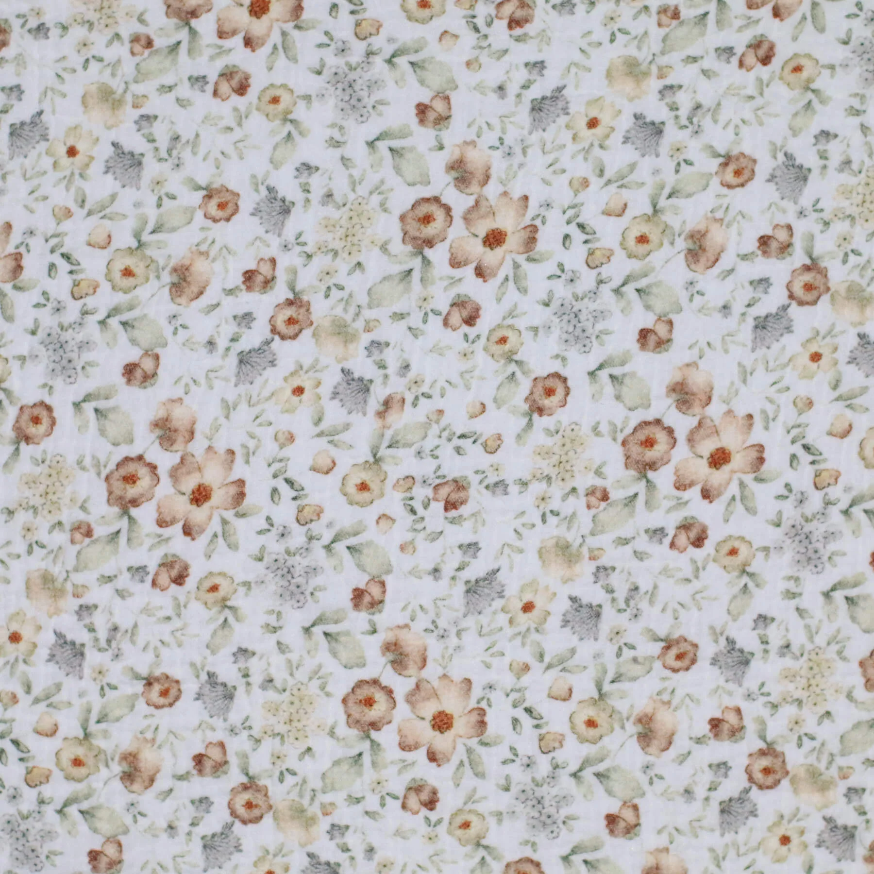 Hydrofiel Stof Digitale Print - Vintage Bloemendessin