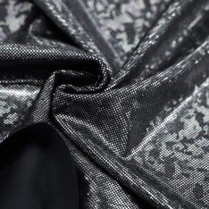 Hologram Lycra Fabric (Shattered Glass) Black 