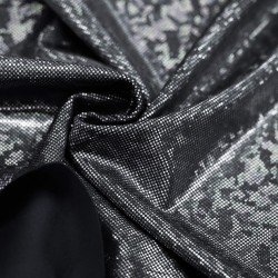 Hologram Lycra Fabric (Shattered Glass) Black 