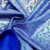 Hologram Lycra Stof (Spræng Glas) Kobolt - (Dansestoffer)