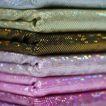 Hologram Lycra Stof (Verbrijzeld Glas) Fel Roze - (Dans Stoffen)