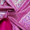 Hologram Fabric Leaf Fuchsia - (Dance Fabrics)