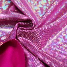 Hologram Lycra Fabric (Shattered Glass) Fuchsia