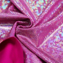 Hologram Lycra Fabric (Shattered Glass) Fuchsia