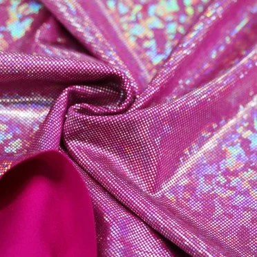 Tessuto Olografico Lycra (Vetro Infranto) Fucsia - (Tessuti Di Danza)