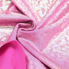 Hologram Lycra Fabric (Shattered Glass) Hot Pink