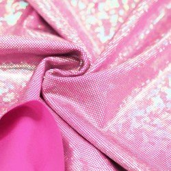 Hologram Lycra Fabric (Shattered Glass) Hot Pink