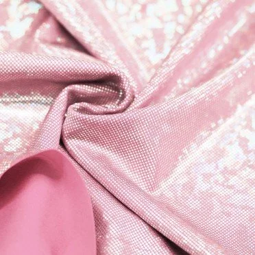 Tessuto Olografico Lycra (Vetro Infranto) Rosa Chiaro - (Tessuti Di Danza)