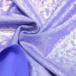 Hologram Lycra Stof (Spræng Glas) Lilla