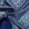 Hologramm Lycra Stoff (Zerbrochenes Glas) Marine - (Tanz Stoffe)