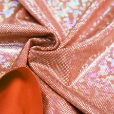 Hologram Lycra Fabric (Shattered Glass) Orange