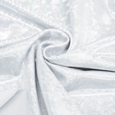 Tessuto Olografico Lycra (Vetro Infranto) Bianco / Argento