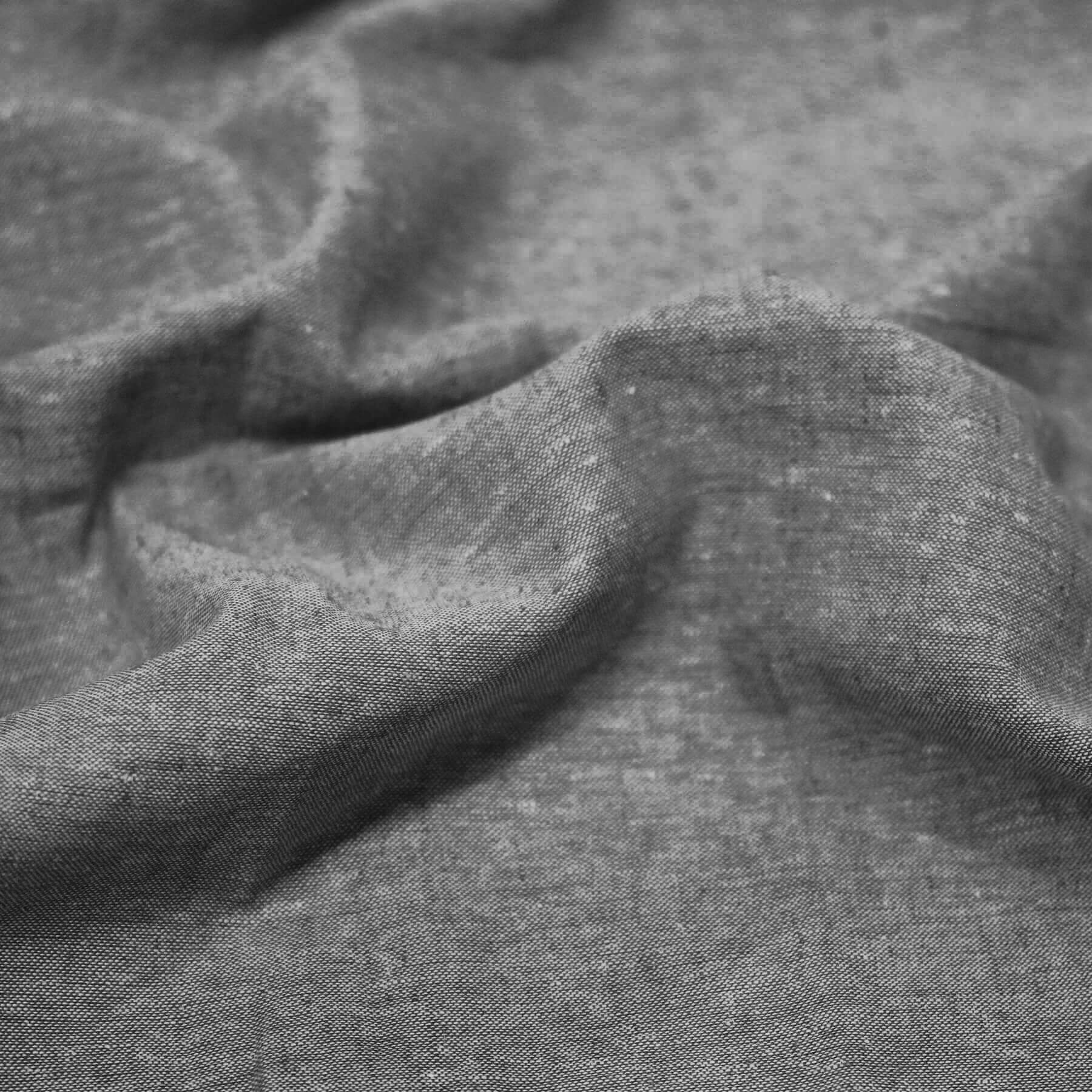 Linnen Chambray Stof Zwart