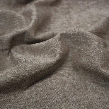 Leinen Chambray Stoff Braun - (Dekostoffe)