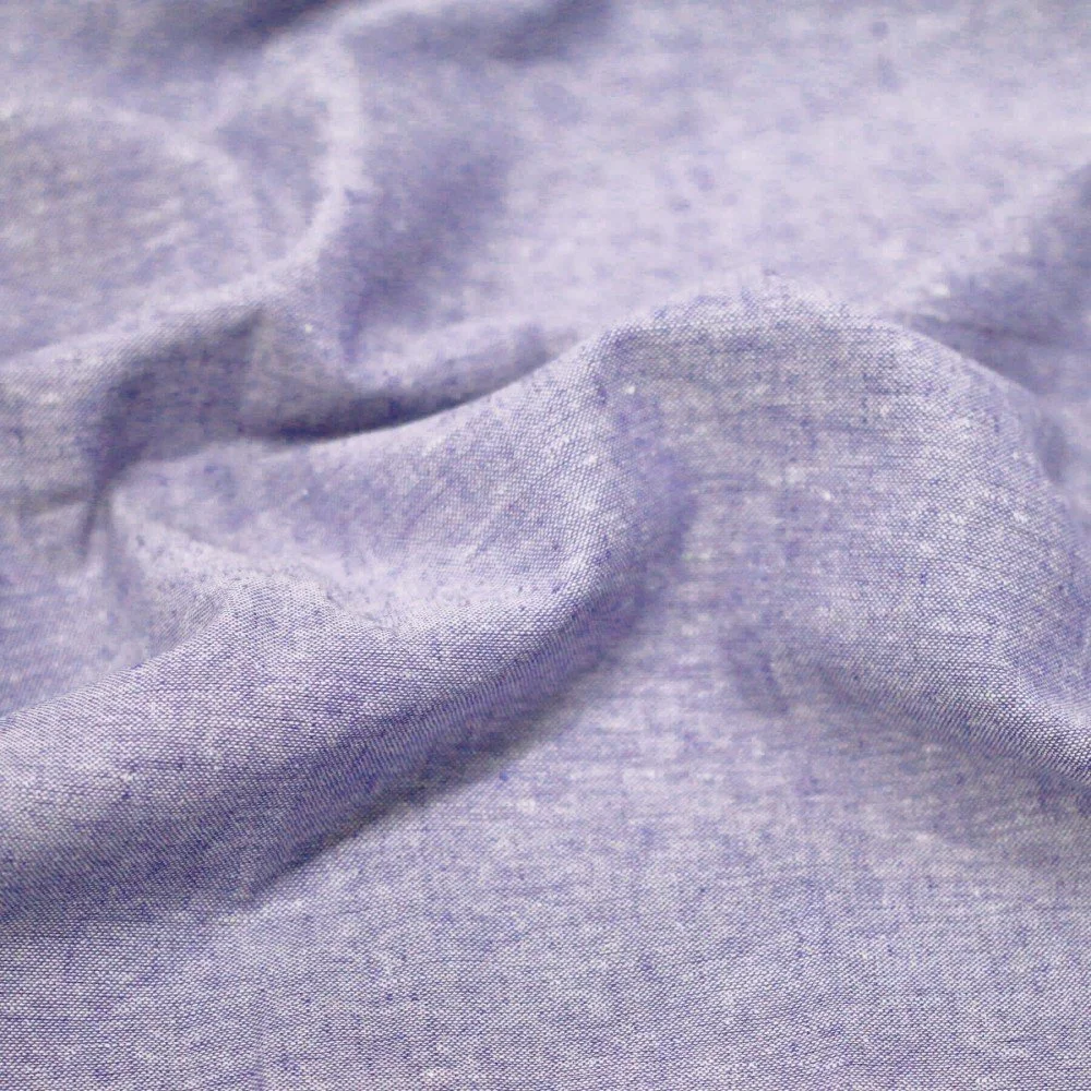 Leinen Chambray Stoff Flieder