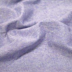 Tessuto Di Lino Chambray Lilla