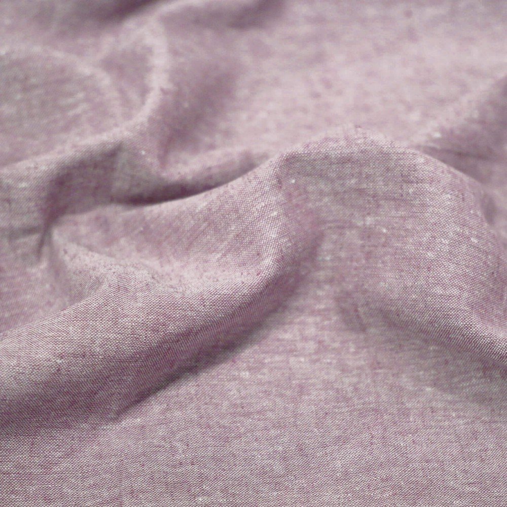 Leinen Chambray Stoff Altrosa