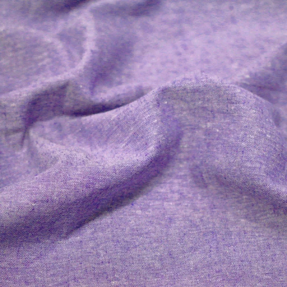 Leinen Chambray Stoff Violett