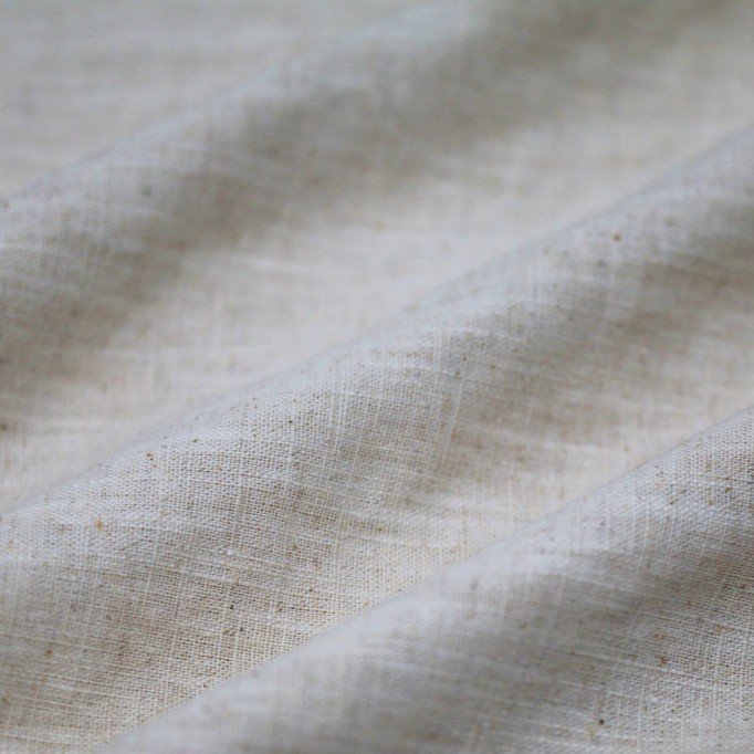 Linen Cotton Fabric Natural Melange - (Linen Fabric Washed)