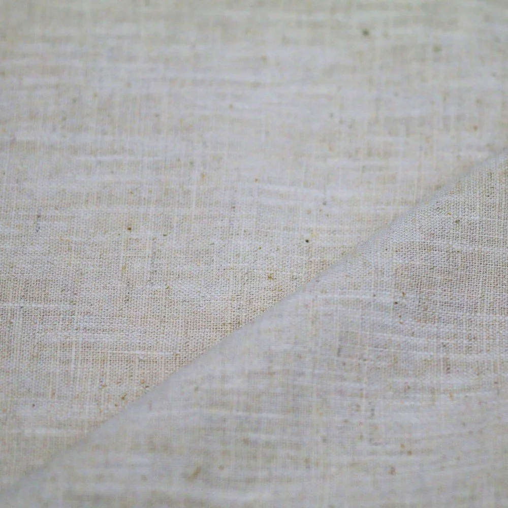 Leinen Baumwollstoff Naturel Melange Leinen Baumwollstoff Naturel Melange - (Leinenstoffe Gewaschen)