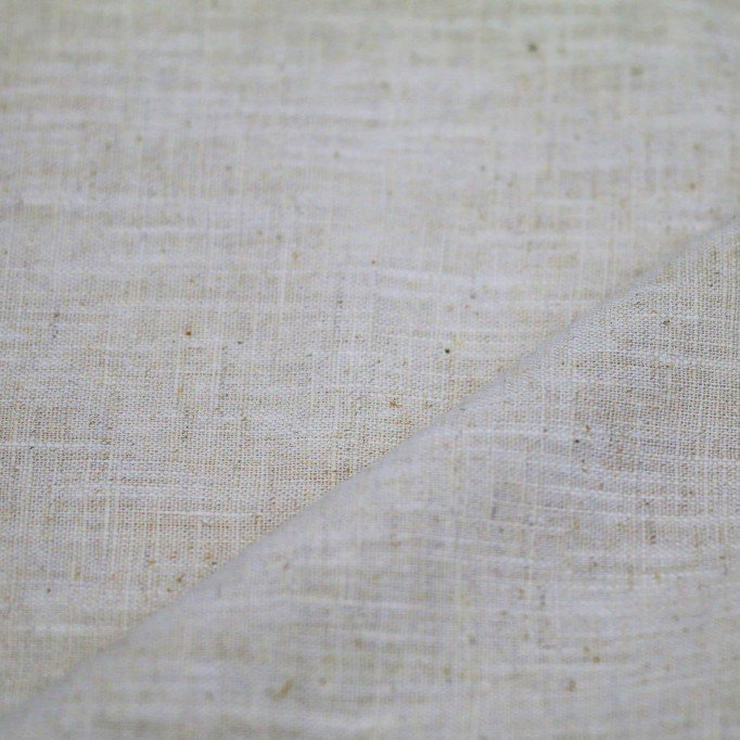 Linen Cotton Fabric Natural Melange - (Linen Fabric Washed)