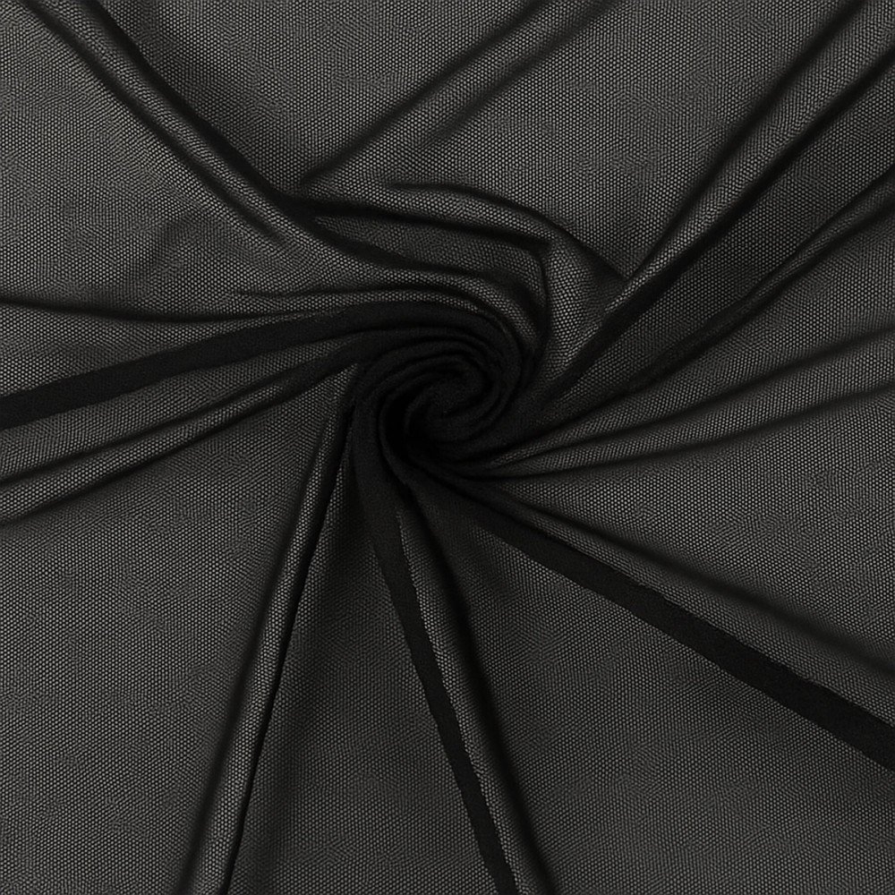 Tessuto Mesh Bielastico Nero