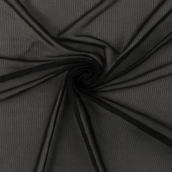 Mesh Tessuto a Rete Elastico Nero Mesh Tessuto a Rete Elastico Nero