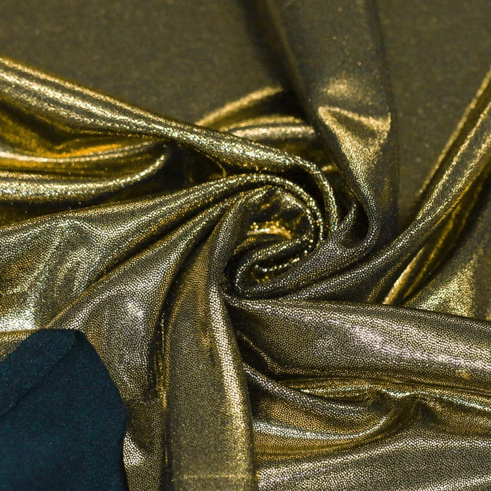 Tissu Lycra Hologramme (Mystic) Noir / Or
