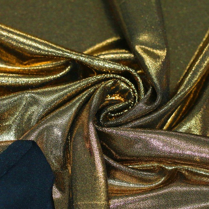 Tessuto Lycra Olografico Mystic Nero Oro - (Tessuto Olografico)