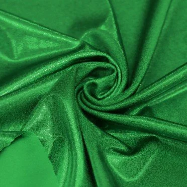 Hologram Lycra Stof (Mystic) Grasgroen - (Dans Stoffen)