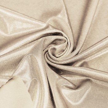 Hologram Lycra Fabric (Mystic) Light Beige