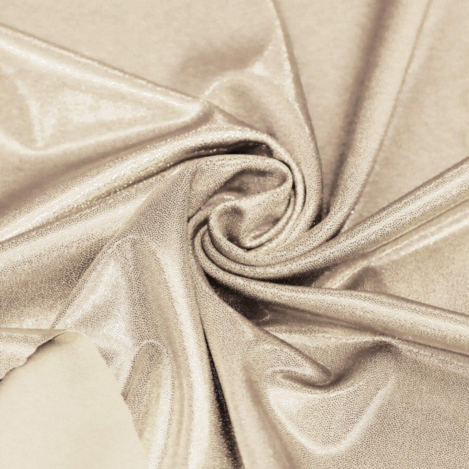 Hologramm Lycra Stoff Mystic Hellbeige - (Hologramm Stoffe)