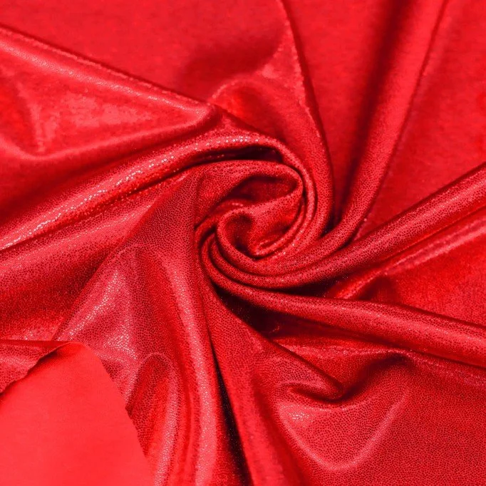 Hologram Lycra Fabric (Mystic) Red - (Dance Fabrics)