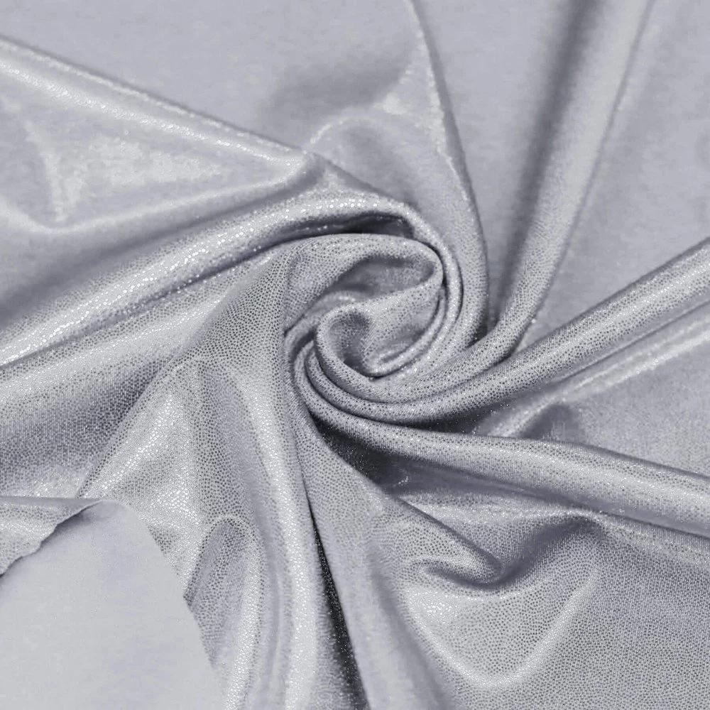 Tissu Lycra Hologramme (Mystic) Gris Argenté