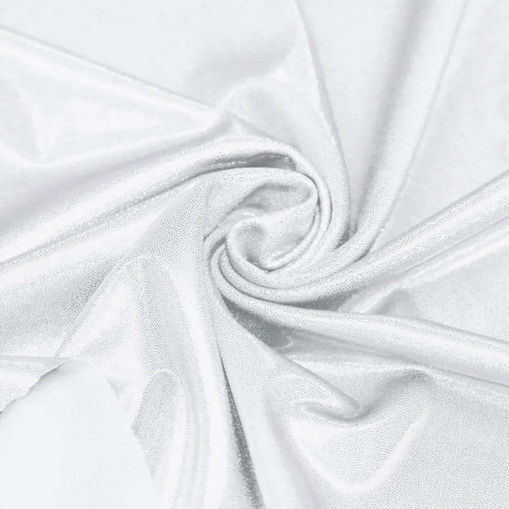 Tissu Lycra Hologramme (Mystic) Blanc / Argent
