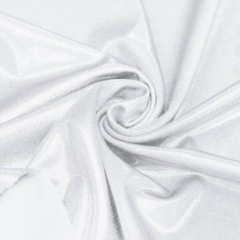 Hologram Lycra Fabric (Mystic) White / Silver
