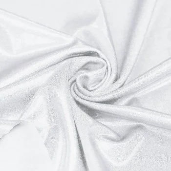 Tissu Lycra Hologramme (Mystic) Blanc / Argent Tissu Lycra Hologramme (Mystic) Blanc / Argent