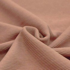 Ottoman Rib Jersey Fabric Dusty Pink