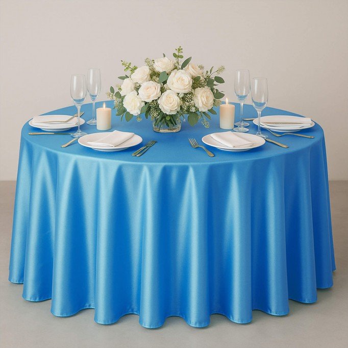 Tissu Satin Aqua  - (Tissu Satin)