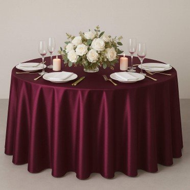Tissu Satin Bordeaux  - (Tissu Satin)